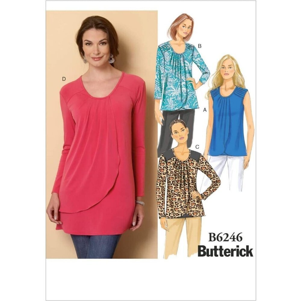 Butterick Sewing Pattern 6246 Top‎ Blouse Tunic Misses Size 14-22